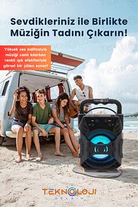 Bluetooth Hoparlör Taşınabilir Ses Bombası Led Işıklı Extra Bass Ses Radyolu Speaker Sd Kart-usb ürün fotoğrafı