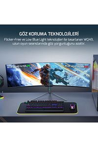 Wq49 49'' 1ms 144hz Curved Dfhd 3840*1080 Gaming Monitör (SIFIR ÖLÜ PİKSEL GARANTİLİ) ürün fotoğrafı