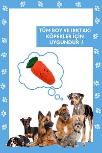Tombik Havuç Köpek Oyuncağı Turuncu Renkli Ve Sesli Peluş Köpek Oyuncakları Köpek Uyku Arkadaşı ürün fotoğrafı