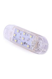 9 Ledli Tombul Parmak Led Beyaz 12v-24v Dekoratif Lamba EMR 058 ürün fotoğrafı