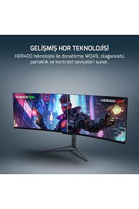 Wq49 49'' 1ms 144hz Curved Dfhd 3840*1080 Gaming Monitör (SIFIR ÖLÜ PİKSEL GARANTİLİ) ürün fotoğrafı