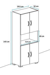 Fırın Dolabı Çok Amaçlı Dolap 4 Kapaklı Dolap Beyaz Mikrodalga Fırın Dolabı Mini Fırın Dolap ürün fotoğrafı
