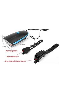 Xml-t6 Led 1200 Mah Su Geçirmez Far Kornalı Bisiklet Feneri ürün fotoğrafı