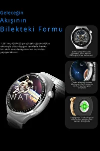 Watch Pro Gs 4 Akıllı Saat Iphone Ve Android Telefonlara Uyumlu Gümüş Smartwatch ürün fotoğrafı