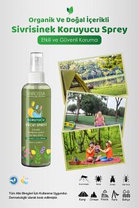 Doğal Sivrisinek Koruyucu Sprey, Etkili Koruma, Bebek ve Çocuklar İçin Güvenli 100ML ürün fotoğrafı