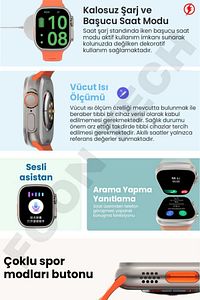 Watch 8 Akıllı Saat T800 Çift Kordonlu Ultra Akıllı Saat Ios Ve Andorid Uyumlu Smartwatch ürün fotoğrafı