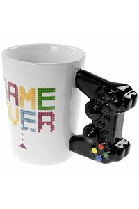 Game Over Joystick Kulplu Seramik Hediyelik Kupa Bardak Gamer Mug ürün fotoğrafı