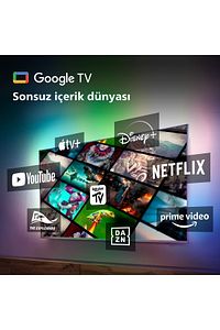 50PUS8808 50" 127 Ekran Uydu Alıcılı 4K Ultra HD Smart Ambilight LED TV ürün fotoğrafı
