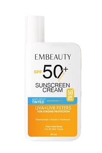 Ton Eşitleyici Yüksek Koruma Etkili Spf50 Aydınlatıcı Pembe Yüz Güneş Kremi Hibrit Formül 50 ml ürün fotoğrafı