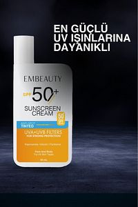 Ton Eşitleyici Yüksek Koruma Etkili Spf50 Aydınlatıcı Pembe Yüz Güneş Kremi Hibrit Formül 50 ml ürün fotoğrafı