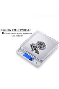 Mini Dijital Hassas Tartı Mutfak Ve Kuyumculuk Için 0. 1g Hassasiyeti Otomatik Kalibrasyon ürün fotoğrafı