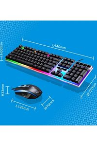 Oyuncu Klavye Fare Seti Mekanik Hisli Rgb Gaming Klavye Siyah Masaüstü ürün fotoğrafı