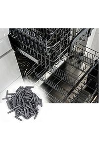 100 Adet Gri - Pas Önleyici Bulaşık Makinesi Sepeti Plastik Kapak Uçları Çizilmeleri Engeller ürün fotoğrafı