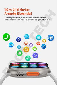 Watch 8 Akıllı Saat T800 Çift Kordonlu Ultra Akıllı Saat Ios Ve Andorid Uyumlu Smartwatch ürün fotoğrafı