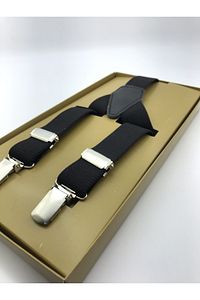 2.5 Cm Siyah Salopet Pantolon Askı ürün fotoğrafı
