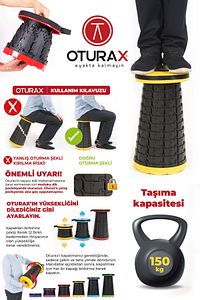 Katlanır Taşınabilir Tabure (150kg. Taşıma Kapasitesi) Yeşil ürün fotoğrafı