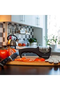 Profesyonel Bıçak Bileyici 3 Açılı Elmas Seramik Tungsten Çelik El Bıçakları Bileme ürün fotoğrafı