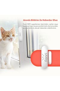 Akıllı Kablosuz Kapı Pencere Sensörü, Mobil Bildirim, Wifi, Uzaktan Takip, Google Asistan Ve Tuya ürün fotoğrafı