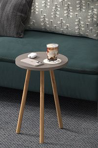 Roma Zigon sehpa Beyaz-Cappuccino-Kahve ürün fotoğrafı