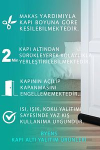Kapı Altı Rüzgar Önleyici Isı Yalıtım Süngeri Rüzgarlık Stoper Koruması Toz Soğuk Sünger ürün fotoğrafı