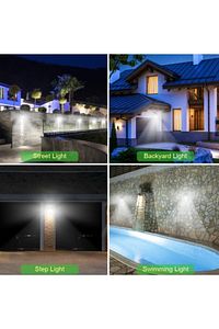 Güneş Enerjili Bahçe Lambası 100 Led 1li Paket Bahçe Aplik Bahçe Lambası Bahçe Aydınlatma 003 ürün fotoğrafı