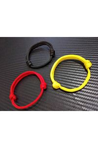 Paracord 3lü Sarı - Kırmızı Kalın Ip Bileklik 4mm Paraşüt Ipi ürün fotoğrafı