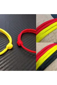 Paracord 3lü Sarı - Kırmızı Kalın Ip Bileklik 4mm Paraşüt Ipi ürün fotoğrafı