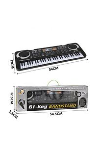 Çocuklar İçin Org Piyano Elektronik Keyboard 61 Tuşlu klavye Mikrofonlu Pilli Karaoke Enstrüman ürün fotoğrafı