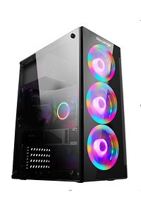 Glass 3 Rainbow Fanlı Temperli Cam Panel ATX Boş Bilgisayar Kasası Gaming PC Kasa ürün fotoğrafı