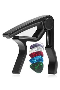 Lct-90bk Gitar Capo Metal Kapo Kaliteli 5 Adet Pena Hediye ürün fotoğrafı
