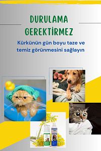 Organik & Vegan, Pratik Pati Temizlik Köpüğü, Kedi Ve Köpek Kuru Durulanmayan Bakım Şampuanı-150ml ürün fotoğrafı