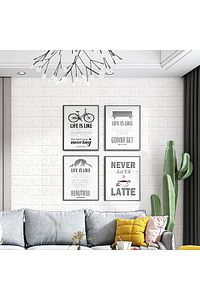50x500cm Beden Seçeneği İle Beyaz Kendinden Yapışkanlı Duvar Kağıdı Esnek Paneli 3d Tuğla Desen ürün fotoğrafı