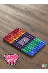 Pop It Push Bubble Fidget Satranç Tavla Popit Zarlı Zihinsel Stres Giderici Oyuncak Popit Tavla ürün fotoğrafı