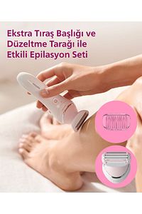 BRE730/05 Epilatör (Yüz+Koltuk altı+Bikini Bölgesi+Bacak)Islak Ve Kuru,Işıklı,Kablosuz ürün fotoğrafı