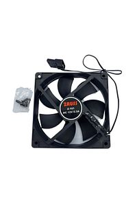 12 Cm Kasa Fanı Siyah Sessiz Sıfır 12cm Fan Z-101 ürün fotoğrafı