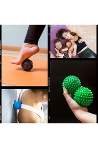 7.5 Cm Bpa Free Masaj Topu - Dikenli Duyu Uyarıcı El Ayak Vücut Egzersiz Topu / Massage Ball ürün fotoğrafı