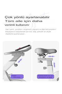 Yeni Nesil Beyaz Spin Bike Dikey Kondisyon Bisikleti Ev Koşu Bisikleti Egzersiz Dikey Yatay ürün fotoğrafı
