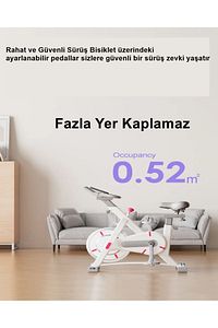 Yeni Nesil Beyaz Spin Bike Dikey Kondisyon Bisikleti Ev Koşu Bisikleti Egzersiz Dikey Yatay ürün fotoğrafı