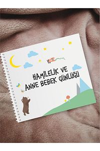 Hamilelik Ve Anne Bebek Günlüğü Hamile Anı Defteri Bebek Anı Defteri Bebek Ajandası ürün fotoğrafı