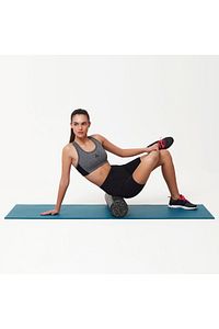 Siyah Tırtıksız Pilates Silindiri Yoga Egzersiz Masaj Rulosu 60 cm ürün fotoğrafı