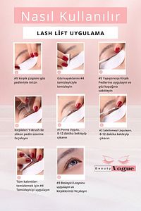 Lash Lift Kit Perması Kirpik-Kaş Lifting Seti Tam Profesyonel ve Siyah Renk Jel Kaş Boyası-Black ürün fotoğrafı