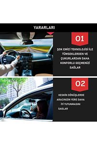 Oto Yay Yükseltme Takozu Uyumlu Kauçuk 2 Adet Kırmızı B ürün fotoğrafı