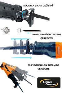 2000 Watt Titan Motor Devir Ayarlı Tilki Kuyruğu 5 Bıçaklı Ahşap Metal Kemik Kesme Makinesi ürün fotoğrafı