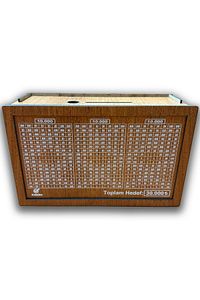 Parabox - 30.000tl Kumbara (Kalem Hediyeli) , Ahşap Para Biriktirme Hedef Kutusu ürün fotoğrafı