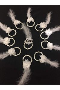 1 Incili Bride Bileklik 10 Incili Nedime Bilekliği Seti Beyaz Gold Gelin Kına Gecesi Bekarlığa Veda ürün fotoğrafı