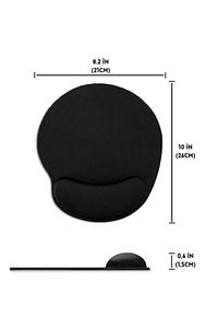 Bilek Destekli Mouse Pad, Flexible Ergonomik Mouse Pad, Rahat Mouse Pad,kaymaz Taban,siyah ürün fotoğrafı