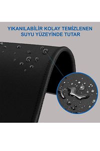 Professional Siyah Orta Boy Gaming Mouse Pad 35x28 Cm ürün fotoğrafı