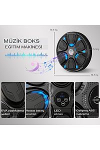 Boks Standı Akıllı Müzikli Boks Makinesi Eldivenli Yetişkin Çocuk Egzersiz Boks Spor Ekipmanı ürün fotoğrafı