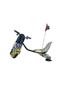 Drift Car Elektrikli Kaykay Dirift Kar Hoverboard Scooter Bluetooth Kask Dizlik Dirseklik Bayrak ürün fotoğrafı