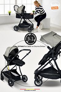 1010 Qool Çift Yönlü 6 In 1 Travel Sistem Bebek Arabası ürün fotoğrafı
